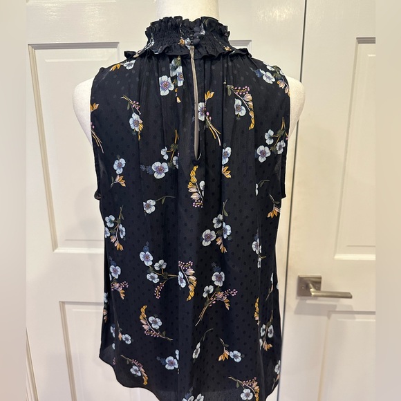 Rebecca Taylor High Neck Silk Blouse Sz 8 - Picture 4 of 7